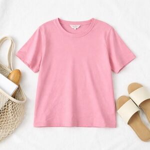 Part Two Organic Cotton Pink Tee Size XL Minimalist Scandi Basic Top